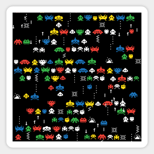 Retro Video Game Space Invaders Arcade Geek BoomBoomInk Magnet